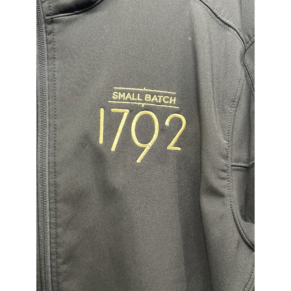 1792 Small Batch Bourbon Black Soft Shell Fleece Lined Full Zip Jacket L Core365